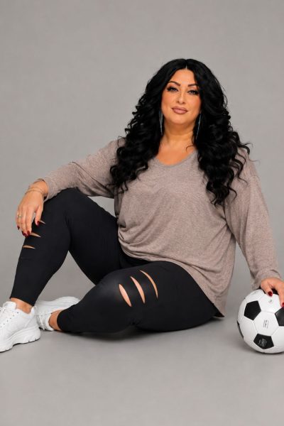 Κολάν με Σκισίματα Βαμβακερό | Μαύρο | Plus Size - Image 2