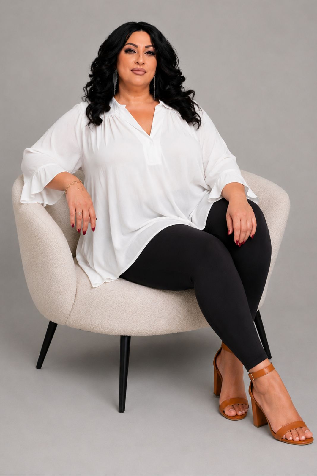 Κολάν Plus Size Ψηλόμεσο - Άψογη Εφαρμογή σε Ελαστική Βισκόζη | Μαύρο