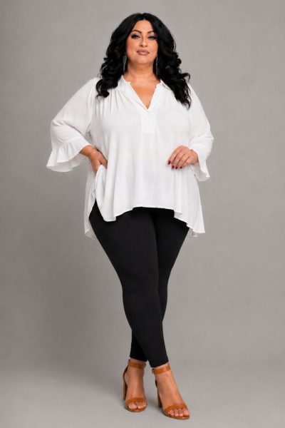 Κολάν Plus Size Ψηλόμεσο - Άψογη Εφαρμογή σε Ελαστική Βισκόζη | Μαύρο - Image 2