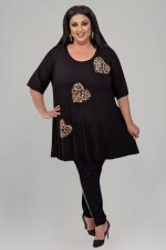 Μπλούζα με λεοπάρ καρδιές