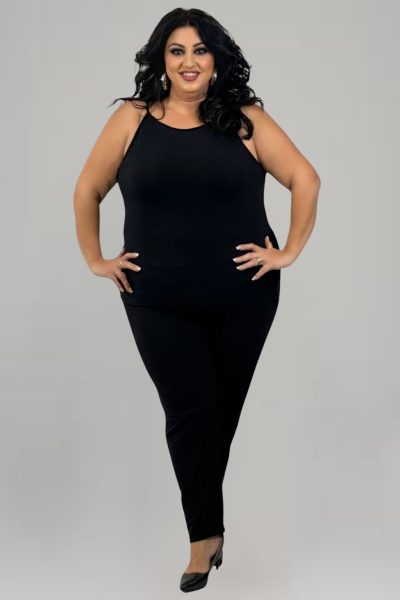 Τοπάκι διπλής όψης | Μαύρο | Plus Size - Image 4