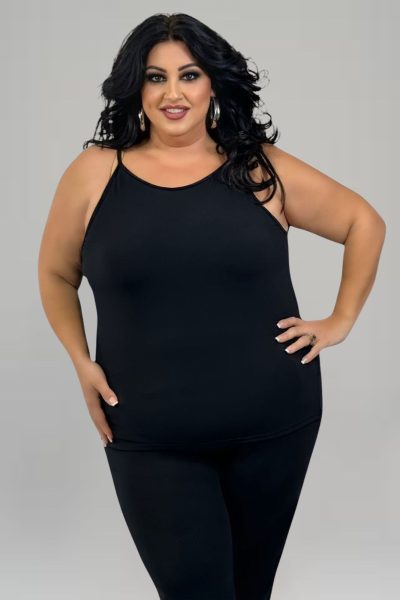Τοπάκι διπλής όψης | Μαύρο | Plus Size - Image 3