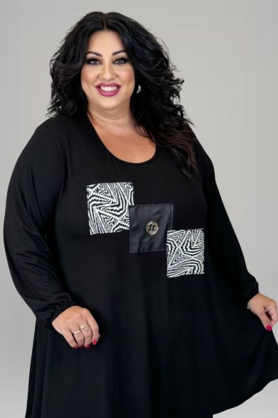 Μπλούζα σε Άλφα γραμμή Plus size - Image 2