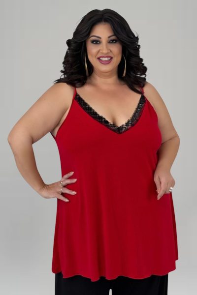 Τοπάκι με δαντελίτσα μπορντοκόκκινο - Image 2