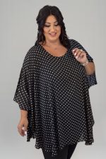 Τουνίκ σε πουά ζορζέτα Plus size