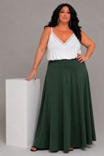 Maxi Plus Size Φούστα σε Α Γραμμή | Κυπαρισσί