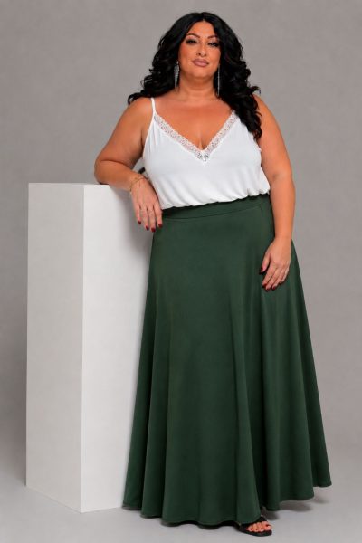 Maxi Plus Size Φούστα σε Α Γραμμή | Κυπαρισσί - Image 2