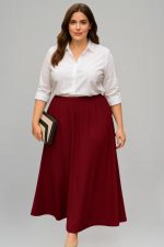 Φούστα maxi σε ελαστική Βισκόζη