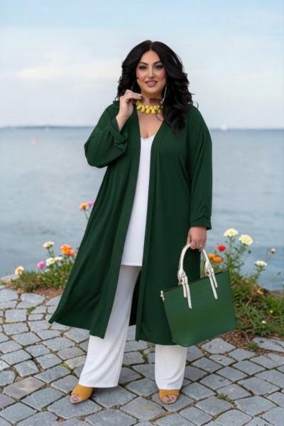 Κιμονό Κυπαρισσί σε super jersey - Image 2