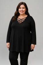 Μπλούζα με χιαστί μακρυμάνικη