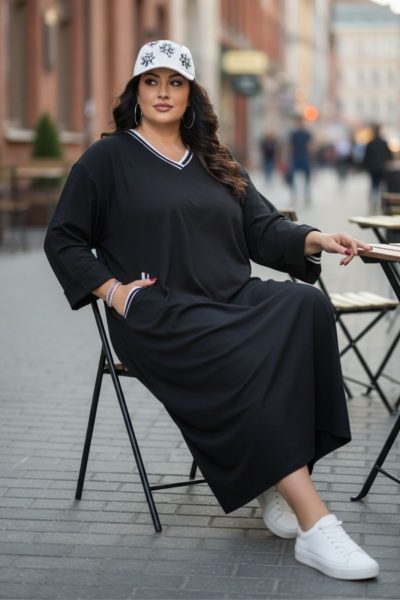 Φόρεμα casual με ασπρόμαυρη Τρέσα - Image 3