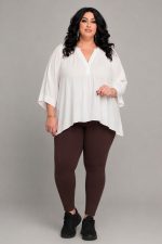 Κολάν Plus Size Ψηλόμεσο - Άψογη Εφαρμογή σε Ελαστική Βισκόζη | Καφέ
