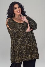 Μπλούζα Lurex με ανοίγματα στο μανίκι