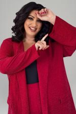 Κοστούμι σε κόκκινο Lurex