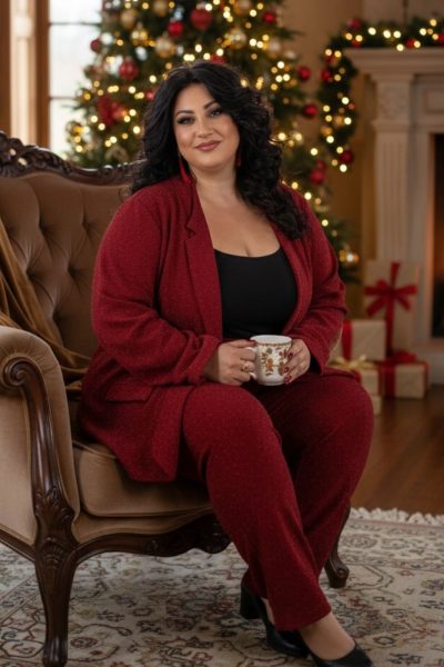 Κοστούμι σε κόκκινο Lurex - Image 2