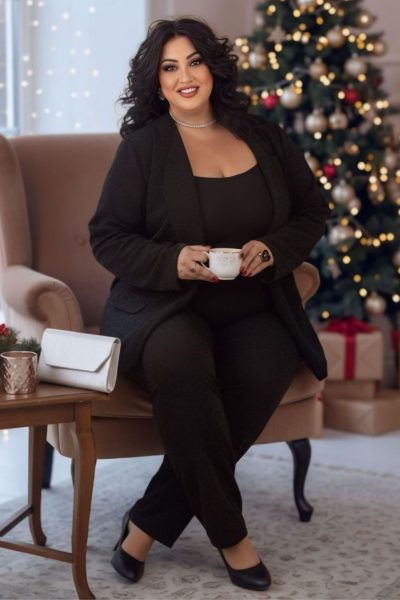 Κοστούμι σε μαύρο Lurex - Image 8