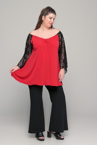 Μπλούζα με δαντέλα στα μανίκια - Image 6