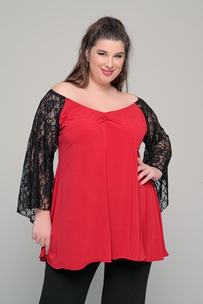 Μπλούζα με δαντέλα στα μανίκια - Image 7