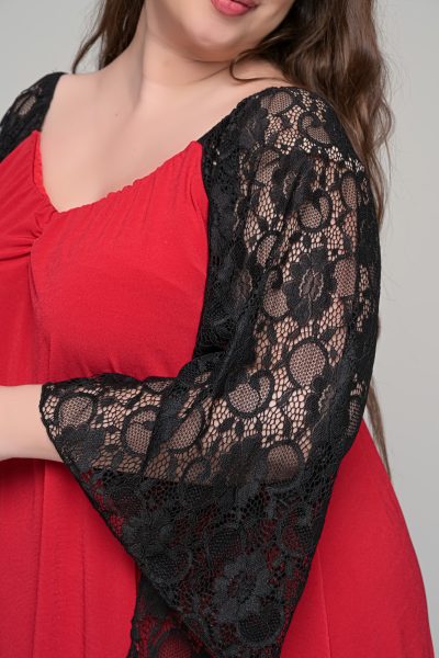 Μπλούζα με δαντέλα στα μανίκια - Image 2