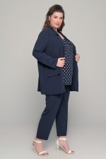 Παντελόνι μέχρι τον αστράγαλο σε ίσια γραμμή | Μπλε σκούρο | Plus Size