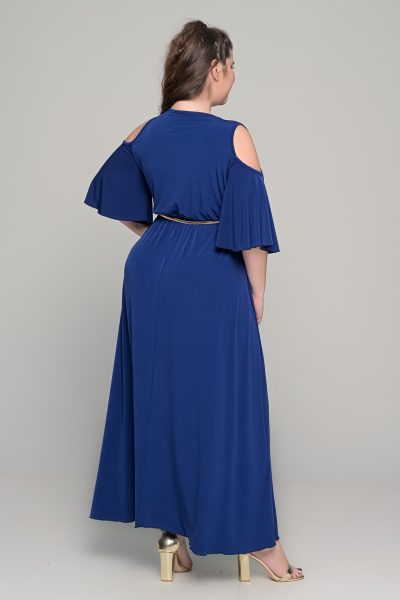 Φόρεμα σε γραμμή αμπίρ σε ελαστικό super jersey - Μπλε σκούρο - Plus size - Image 5