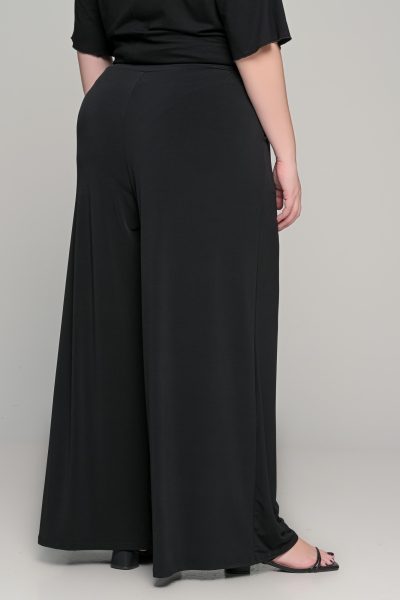 Παντελόνα με τσέπες σε ελαστικό super jersey | Μαύρο | Plus size - Image 3