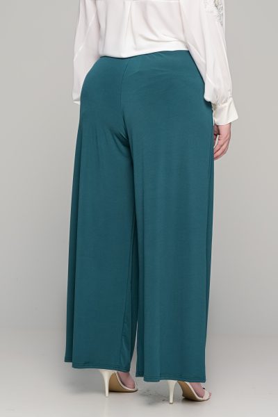 Παντελόνα με τσέπες σε ελαστικό super jersey | Κυπαρισσί | Plus size - Image 2