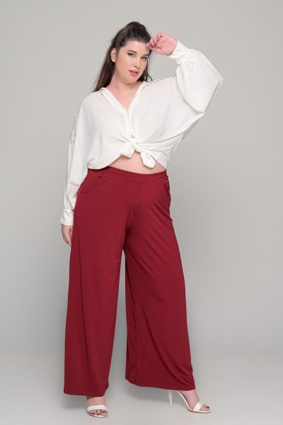 Πουκάμισο Loose σε oversized γραμμή με λευκό μοτίφ | Λευκό | Plus Size - Image 11