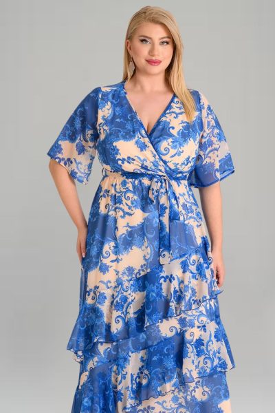 Φόρεμα μουσελίνα σε μεγάλα μεγέθη