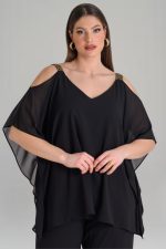 Τουνίκ μουσελίνα plus size