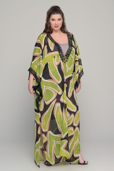 Φόρεμα maxi plus size σε ανετη γραμμή plus size