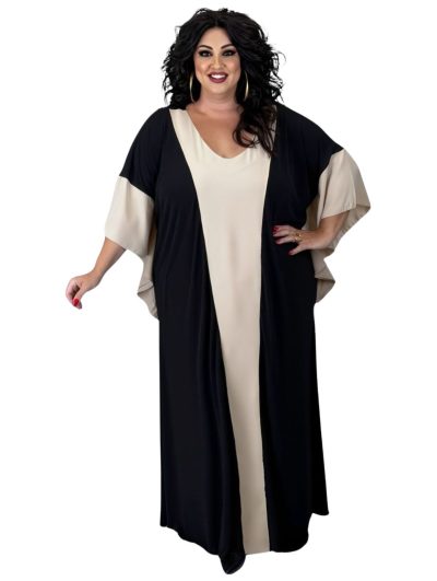 Φόρεμα καφτάνι άνετη γραμμή | Plus Size | - Image 3