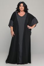 Καφτάνι με Λεπτομέρειες Πουά Ζορζέτας