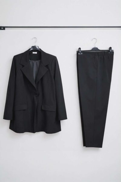 Κοστούμι Aνοιξιάτικο | Μαύρο | Plus Size - Image 2