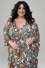 Φόρεμα maxi | Εμπριμέ Μαγιόπανο | Plus Size