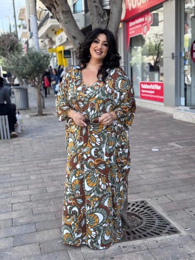 Φόρεμα maxi | Εμπριμέ Μαγιόπανο | Plus Size - Image 2