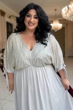 Φόρεμα με παγιέτες στο χρώμα του πάγου | Plus Size