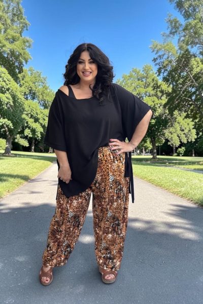 Παντελόνι Aνάλαφρο σε Animal Print | Plus Size - Image 2