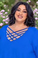 Μπλούζα με χιαστί ντεκολτέ | Μπλε ηλεκτρίκ | Plus Size