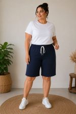 Βερμούδα Βαμβακερή | BlueBlack | Plus Size