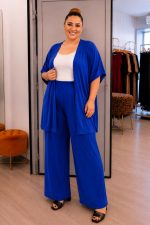 Κιμονό σε ελαστική Βισκόζη | Μπλε Ηλεκτρίκ | Plus Size