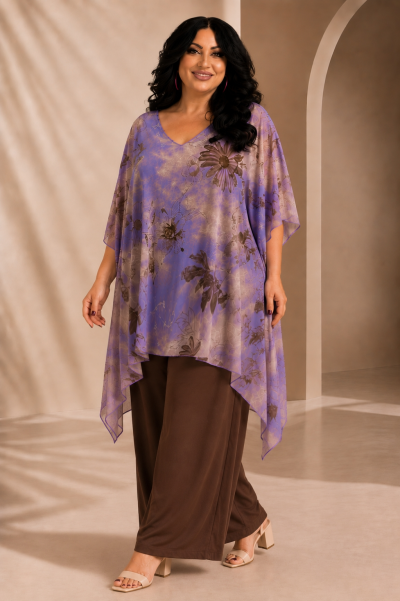 Αέρινη Τουνίκ Ζορζέτα με Φλοράλ Μοτίβο | Plus Size - Image 2