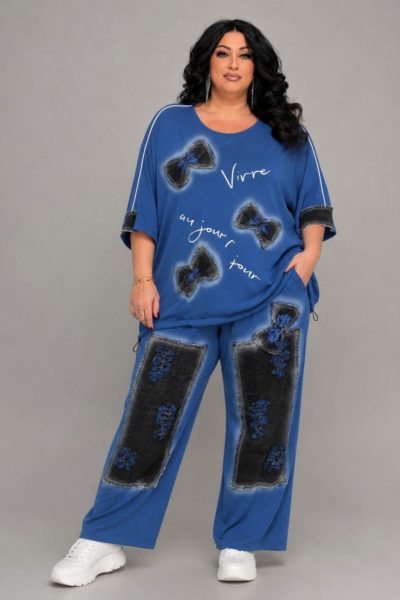 Plus Size Φούτερ Σετ με Παντελόνι & Μπλούζα – Premium Ποιότητα